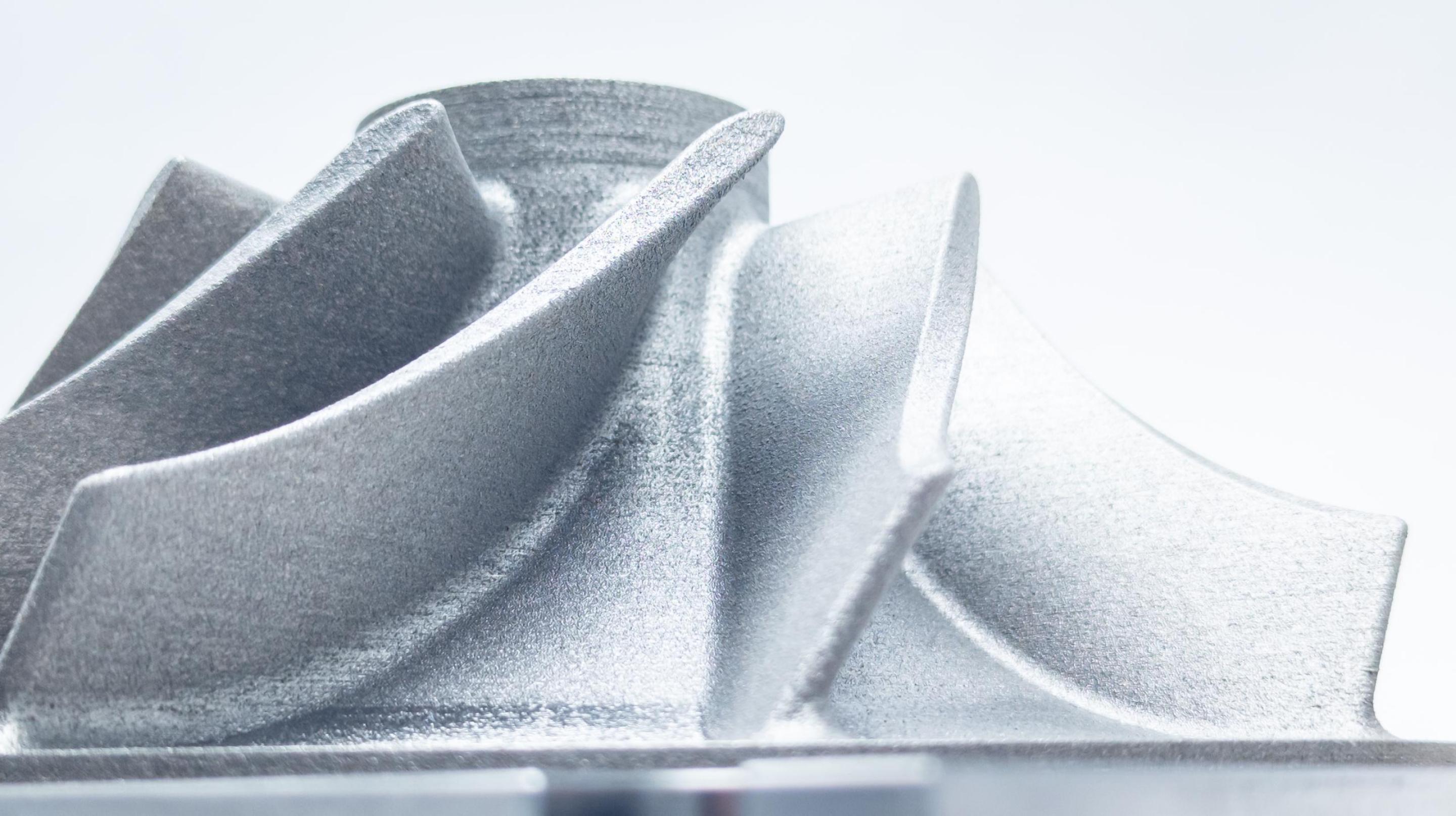 Impeller made out of Inconel with a volume rate of 12 mm3/sec at 40 µm layer thickness