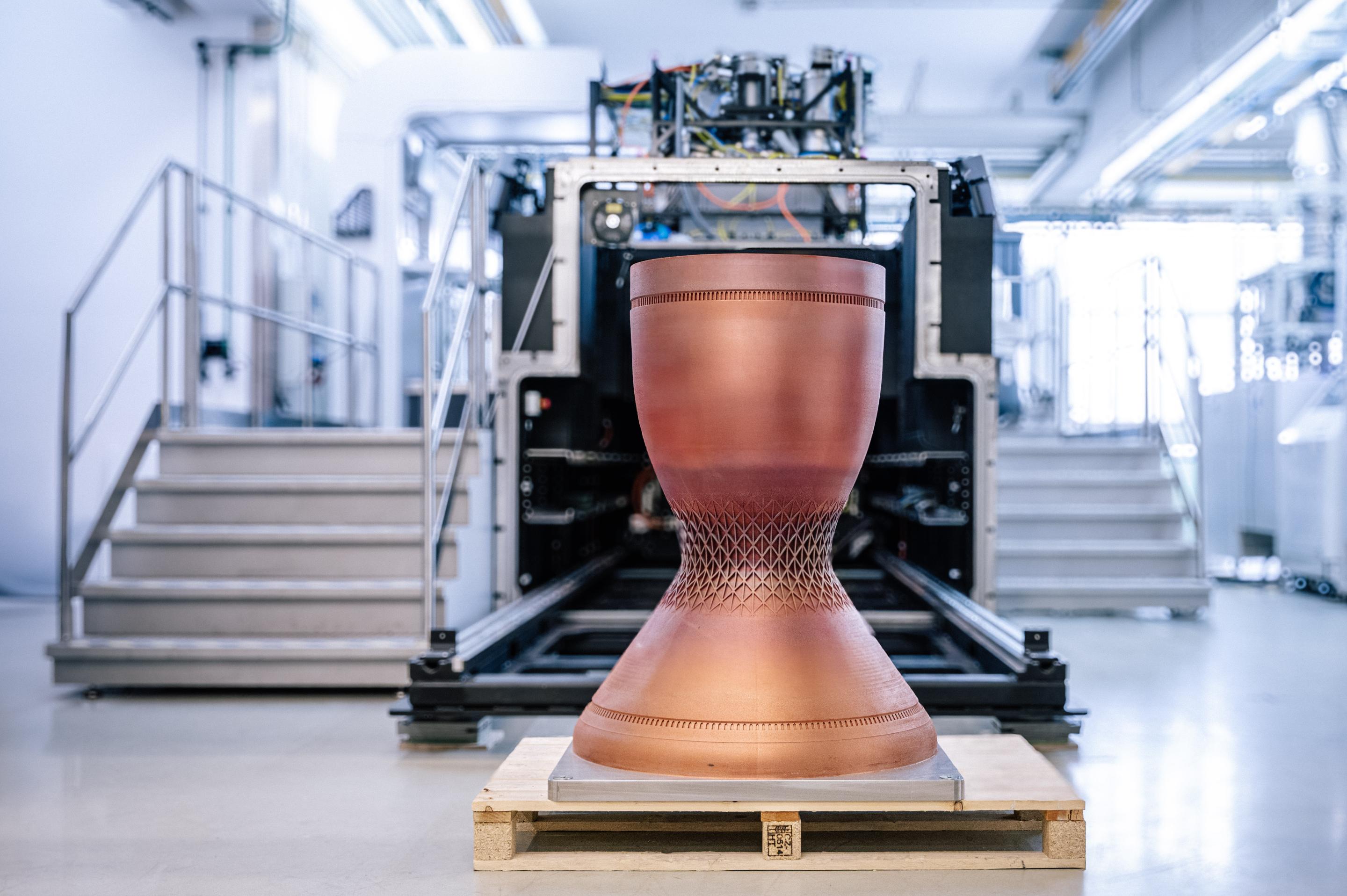 AMCM M 8K Prototype with Copper-Printed Combustion Chamber in Front