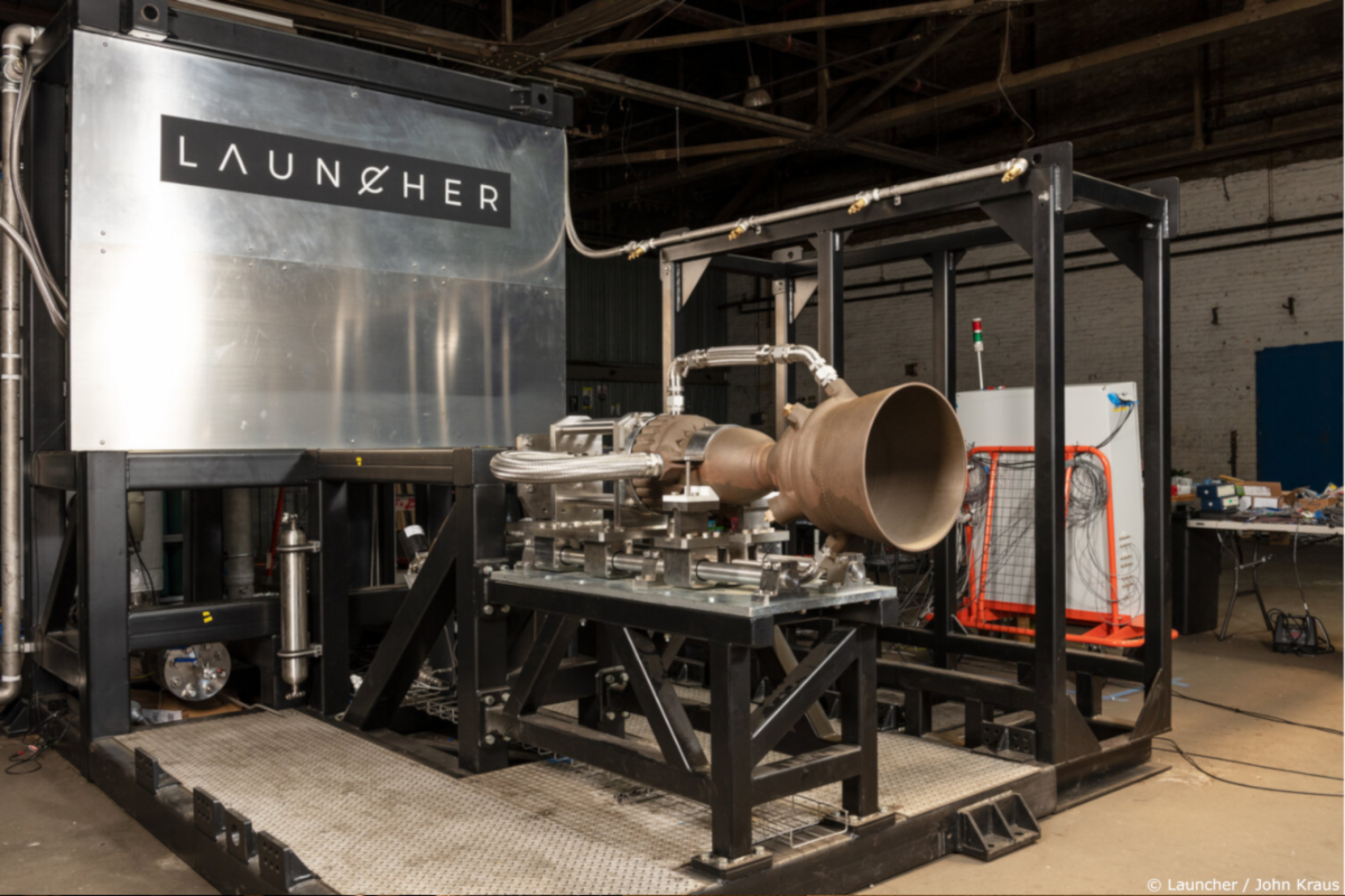 AMCM printed launcher combustion chamber test stand