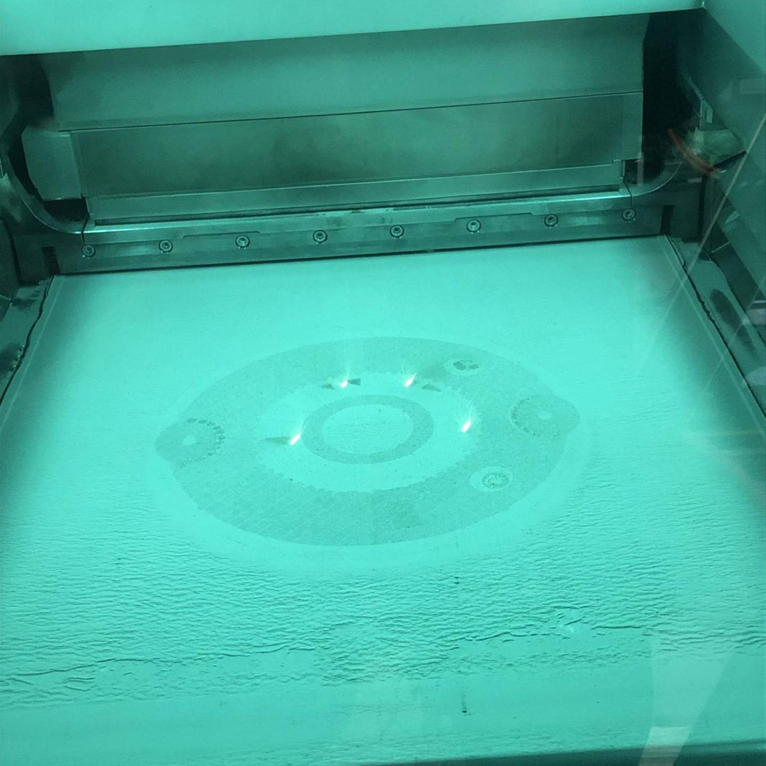 View into a Laser Powder Bed Fusion Chamber | Industrial 3D Printing