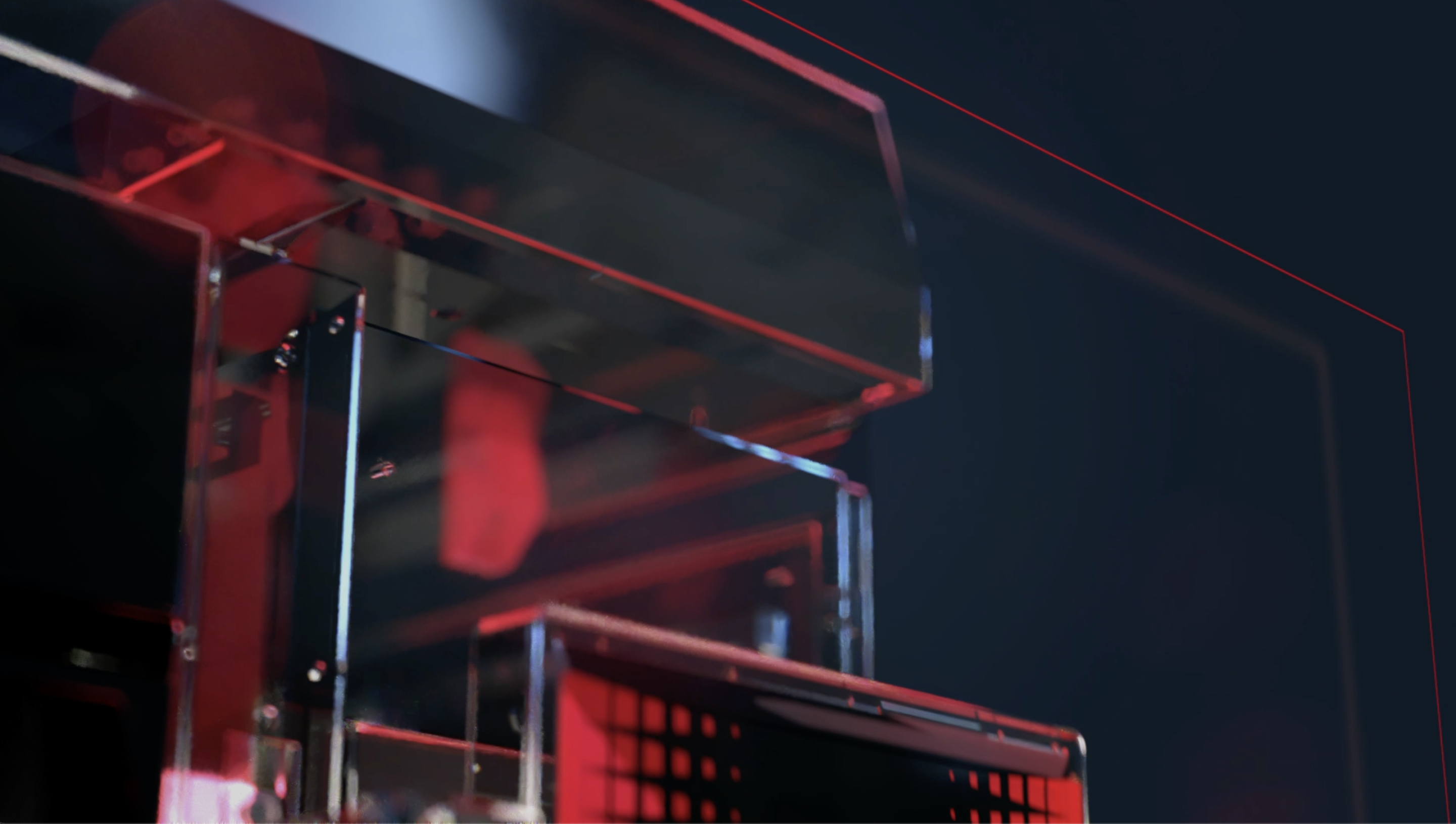 Glass-Like Visualization of an AMCM 3D Printer Section