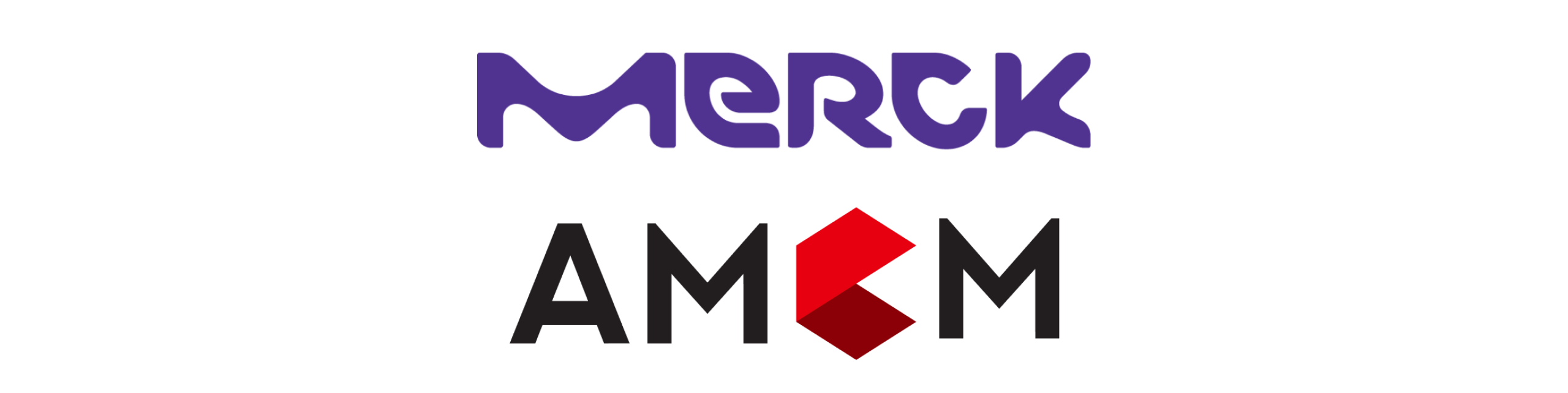 two logos Merck and AMCM