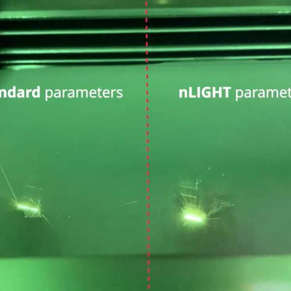 comparison of standard parameters and nLIGHT parameters customized for MTC